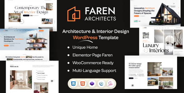 Download Faren – Architecture and Interior Design WordPress Theme