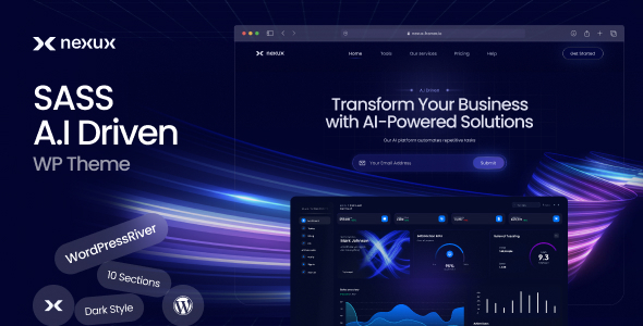 Download Nexux – AI Saas Landing Page WordPress Theme
