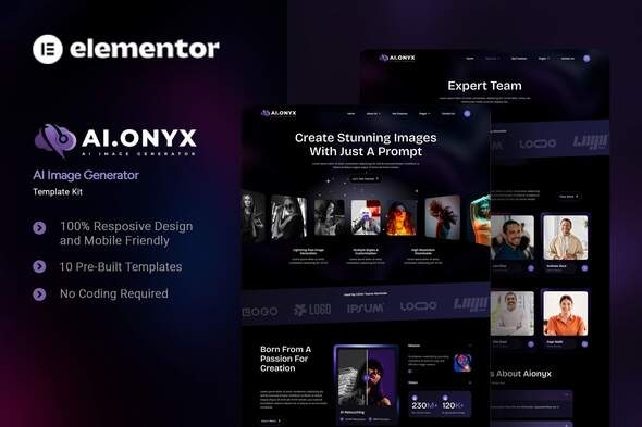 Télécharger Aionyx – AI Image Generator Elementor Template Kit