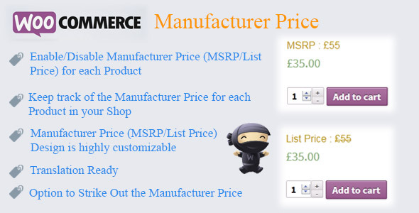 Télécharger WooCommerce Manufacturer Price
