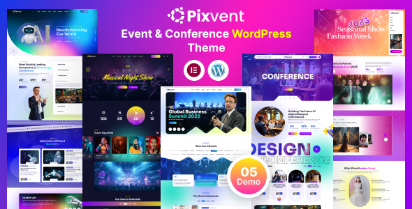 Download Pixvent – Event and Conference WordPress Theme