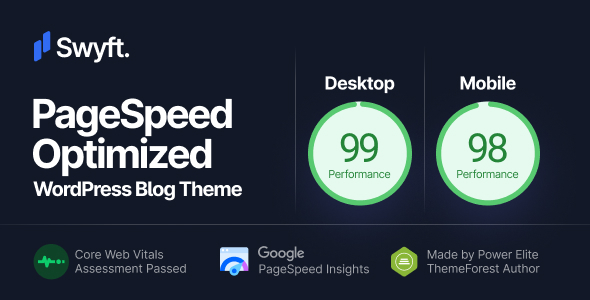 Download Swyft – PageSpeed Optimized WordPress Blog Theme