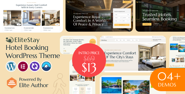 Télécharger EliteStay – Hotel Booking WordPress Theme