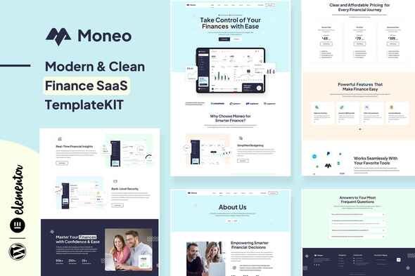 Download Moneo – Finance Management Elementor Template Kit