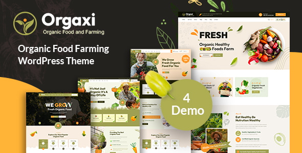 Download Orgaxi – Organic food and fram WordPress Theme