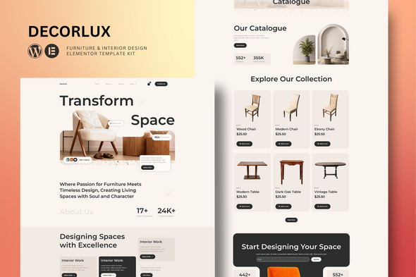 Download Decorlux – Interior Design Elementor Template Kit
