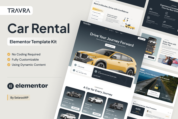 Download Travra – Car Rental Elementor Pro Template Kit