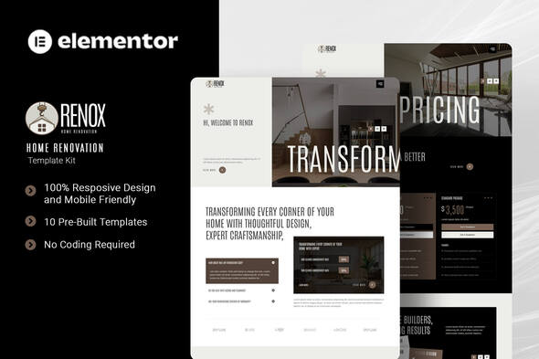 Download Renox – Home Renovation Elementor Template Kit