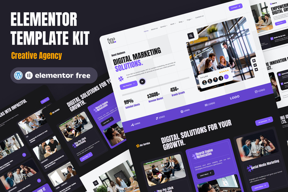 Download Finovia – Digital Marketing Agency Elementor Kit