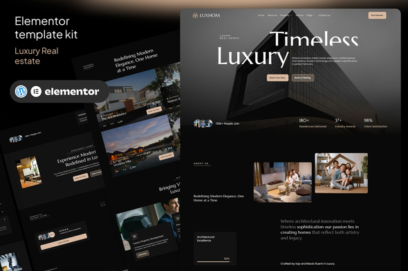 Télécharger Luxhom – Luxury Real Estate Elementor Template Kit