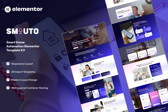 Download Smauto – Smart Home Automation Elementor Template Kit