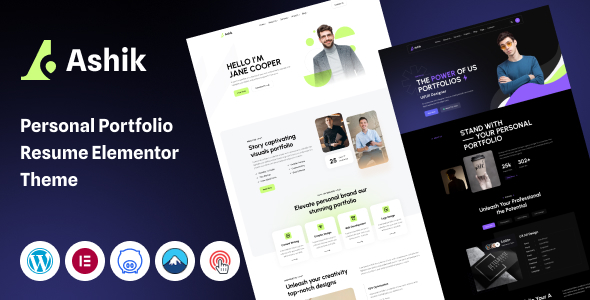 Download Ashik – Personal Portfolio WordPress Theme