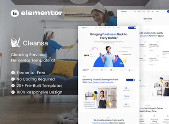 Download Cleansa – Cleaning Services Elementor Template Kit