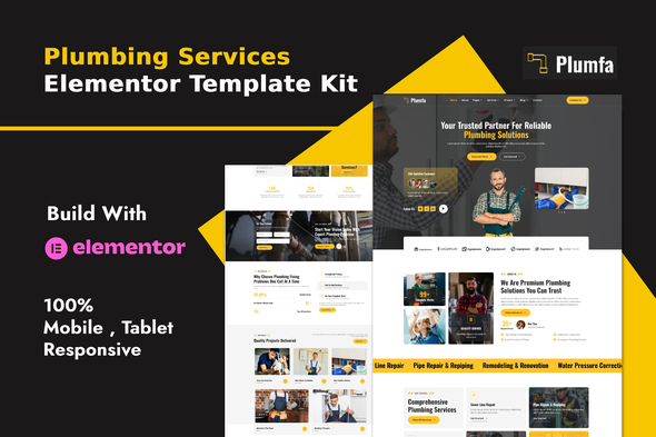 Download Plumfa – Plumbing and Plumber Services Elementor Template Kit