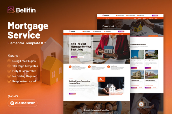 Télécharger Bellifin – Mortgage Services Elementor Template Kit