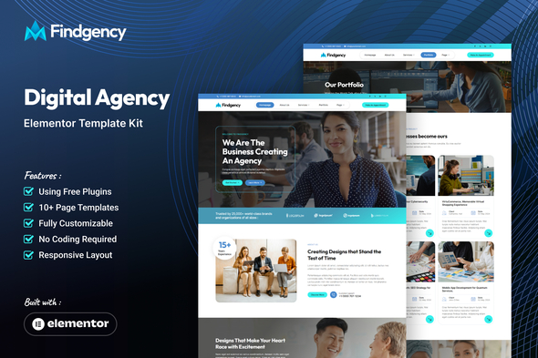 Download Findgency – Digital Agency Elementor Template Kit