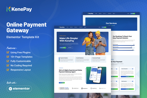 Download Kenepay – Online Payment Gateway Elementor Template Kit