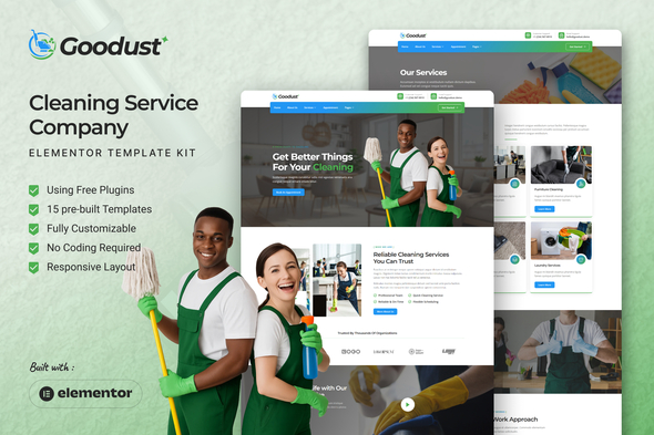 Download Goodust – Cleaning Service Company Elementor Template Kit