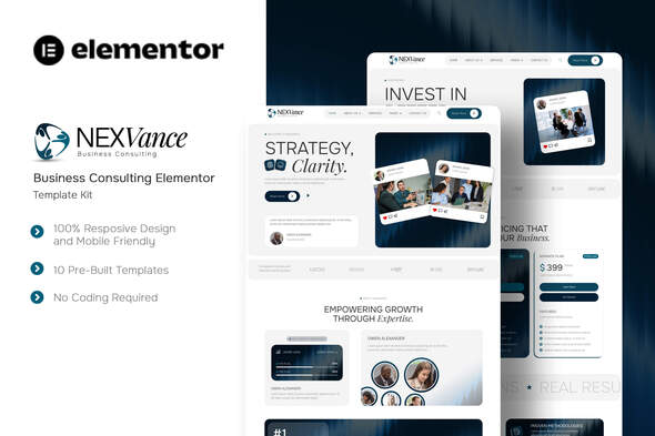 Télécharger Nexvance – Business Consulting Elementor Template Kit