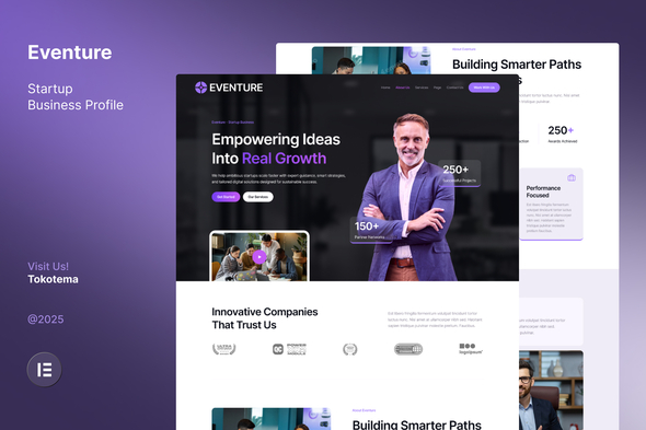 Télécharger Eventure – Startup Business Company Profile Website Elementor Template Kit