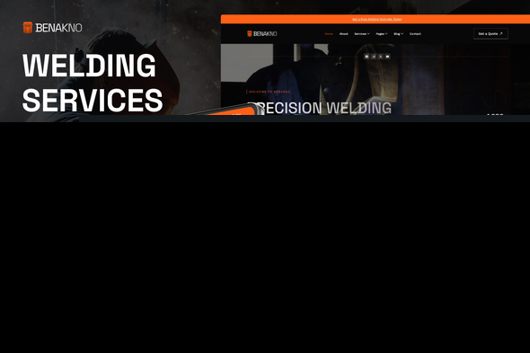 Download Benakno – Welding Services Elementor Template Kit
