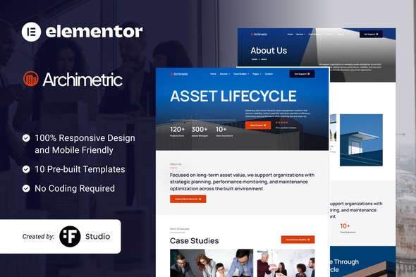 Télécharger Archimetric – Asset Management Elementor Kit