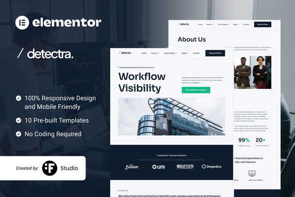 Télécharger Detectra – Business Process Optimization Elementor Template Kit