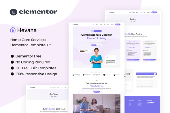 Download Hevana – Home Care Services Elementor Template Kit