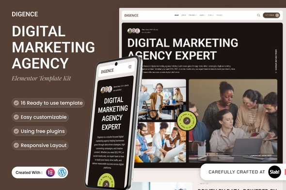 Download Digence – Digital Marketing Agency Elementor Template Kit