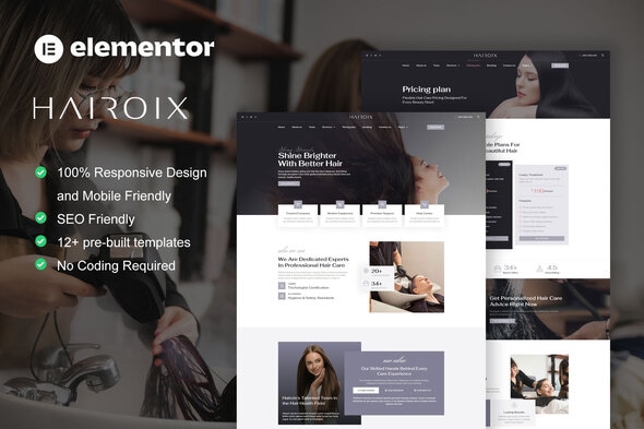 Download Hairoix – Hair Care Elementor Pro Template Kit
