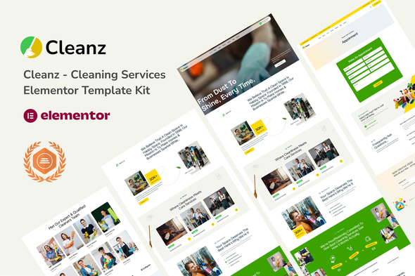 Download Cleanz – Cleaning Service Elementor Template Kit