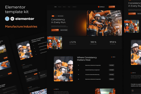 Download Conals – Manufacture Industries Elementor Template Kit