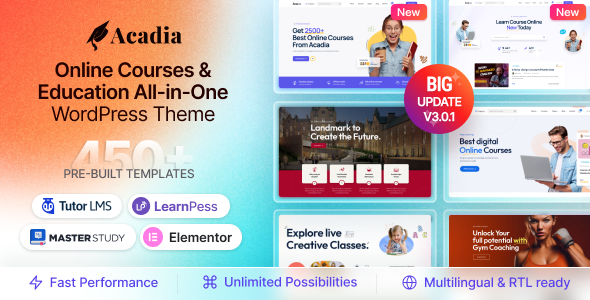 Download Acadia – Education WordPress Theme