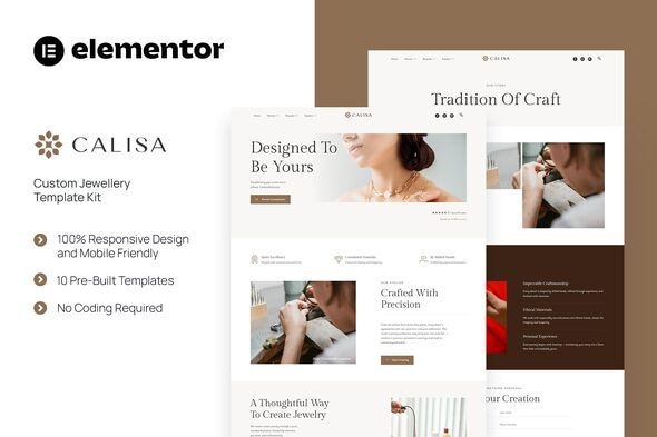 Download Calisa – Custom Jewellery Elementor Template Kit