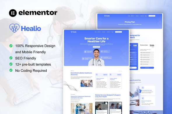 Download Healio – Medical Service Elementor Template Kit
