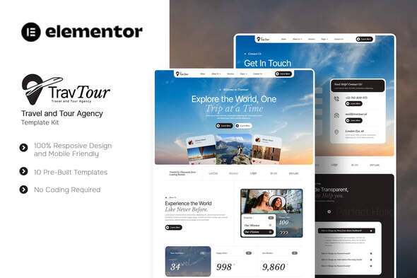 Télécharger Travtour – Travel and Tour Agency Elementor Template Kit