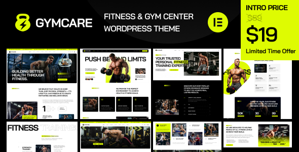 Download Gymcare – Fitness and Gym WordPress Theme