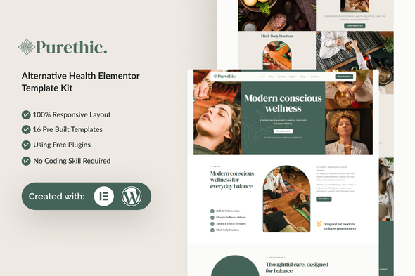 Download Purethic – Alternative Health Elementor Template Kit