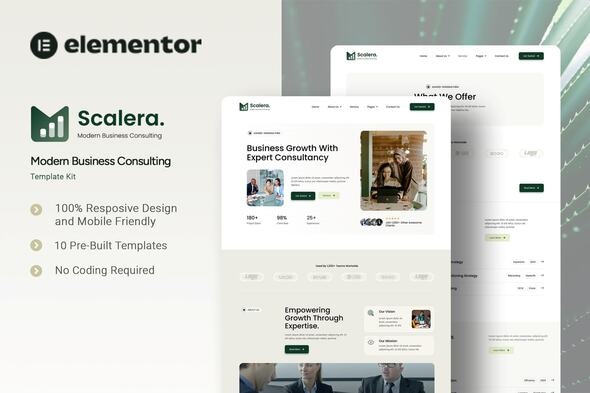 Télécharger Scalera – Modern Business Consulting Elementor Template Kit