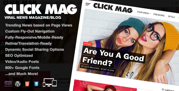 Download Click Mag – Viral WordPress News Magazine/Blog Theme