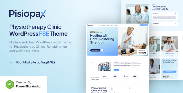 Télécharger Pisiopax – Physiotherapy Clinic Gutenverse FSE WordPress Block Theme