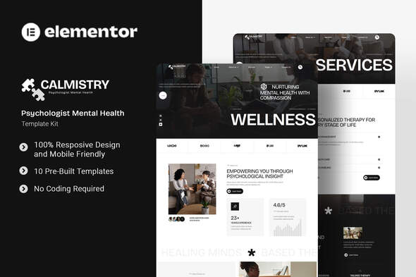 Download Calmistry – Psychologist Mental Health Elementor Template Kit