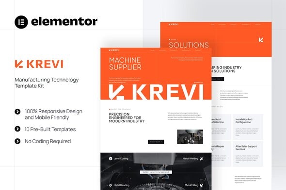 Télécharger Krevi – Manufacturing Technology Elementor Template Kit