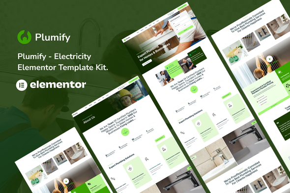 Télécharger Plumify – Plumber Service Elementor Template Kit