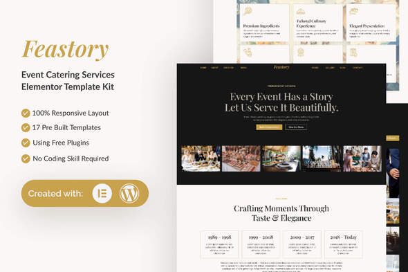 Télécharger Feastory – Event Catering Service Elementor Template Kit