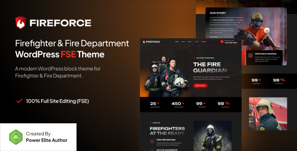 Download Fireforce – Firefighter Department Gutenverse FSE WordPress Block Theme