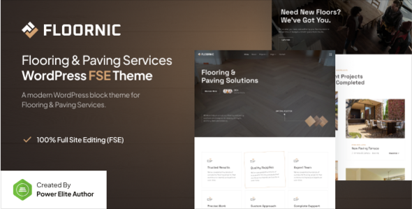 Télécharger Floornic – Flooring and Paving Services Gutenverse FSE WordPress Block Theme