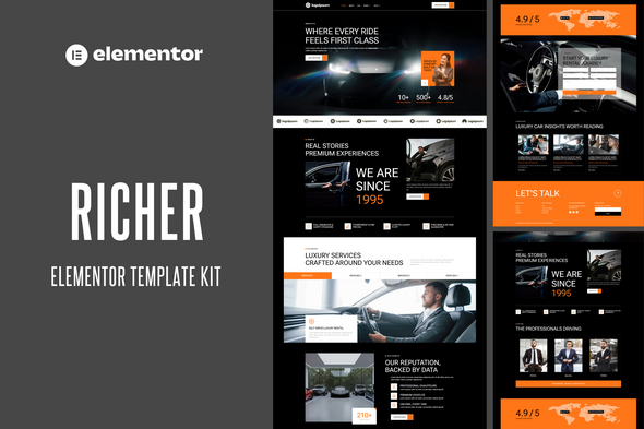 Download Richer – Luxury Car Elementor Template Kit