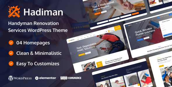 Download Hadiman – Handyman Renovation Services WordPress Theme