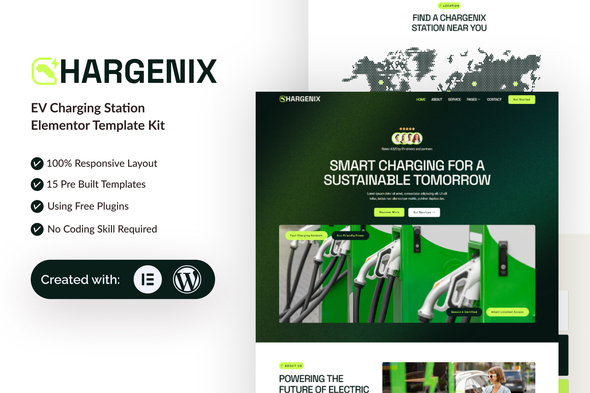 Download Chargenix – EV Charging Station Elementor Template Kit